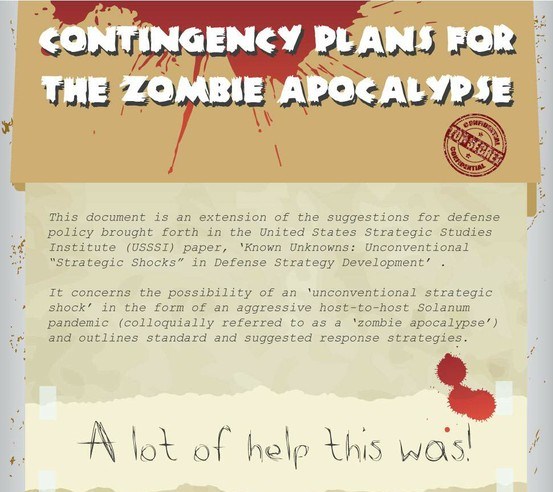 contingency plans for the zombie appocalypse