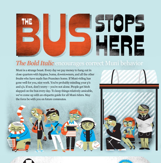 the bus stops here  1