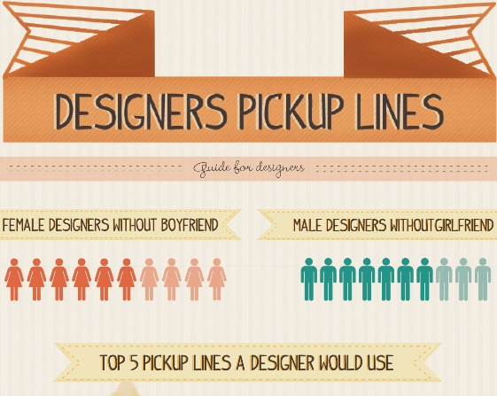 Designers Pickup Lines (Infographic)