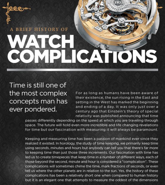 A Brief History of Watch Complications (Infographic)