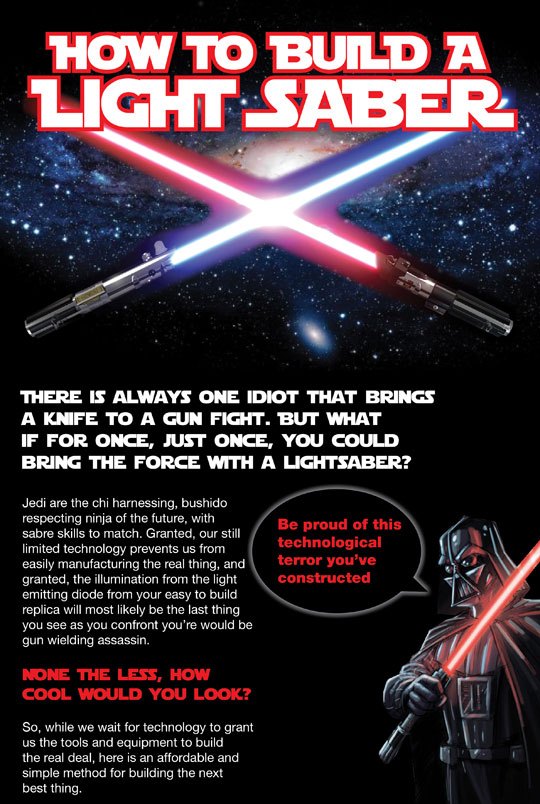 How To Build A Lightsaber (Infographic)