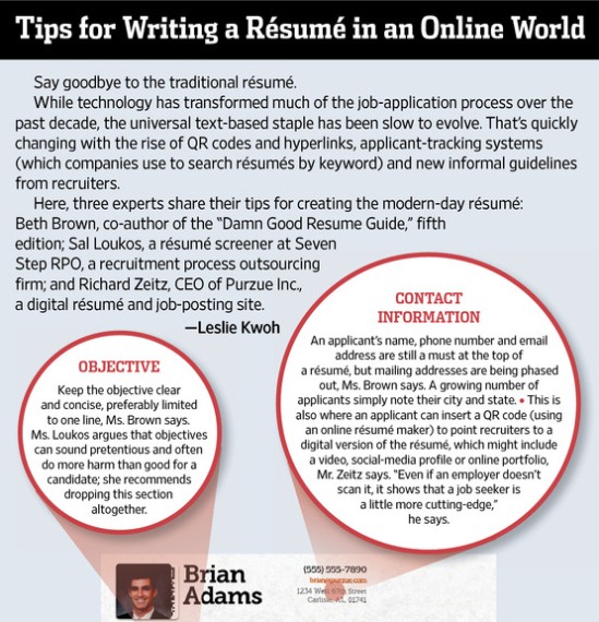 Tips for Writing a Resume in an Online World (Infographic)