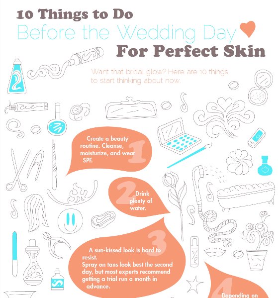 10 Things to do Before the Wedding Day for Perfect Skin (Infographic)