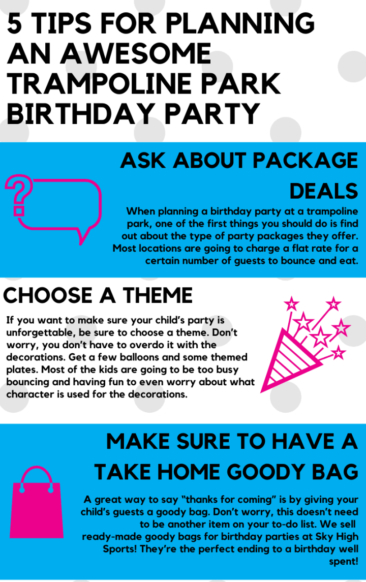 5 Tips for Planning an Awesome Trampoline Park Birthday Party