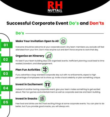 Successful Corporate Events – Do’s & Don’ts